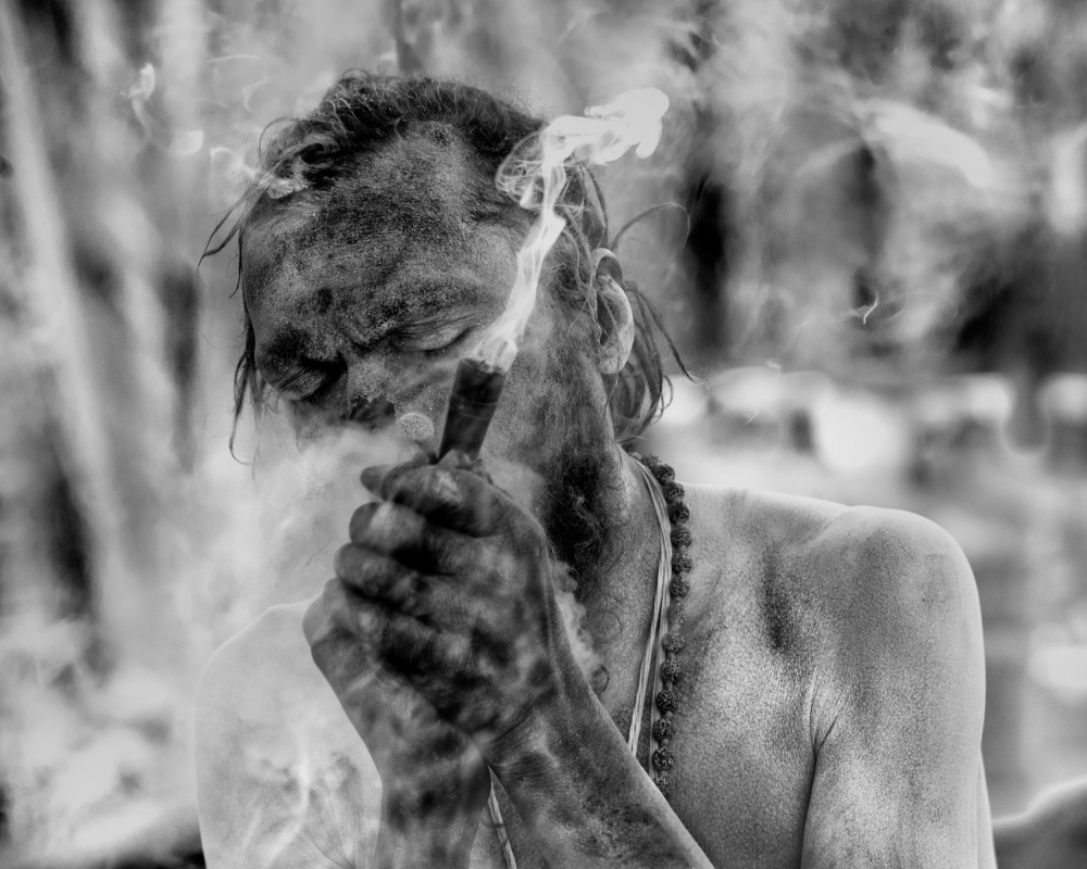 Smoking Sadhu von Giovanni Cavalli