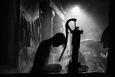 Yamuna Ghat, early in the morning