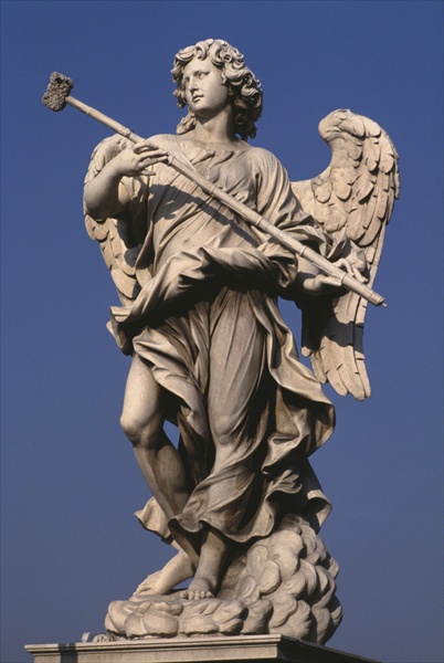 Statue of an angel holding a Passion instrument (colour photo)  von Giovanni Lorenzo Bernini