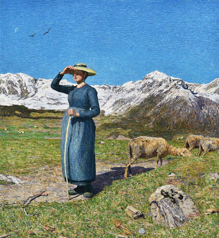 Mittag in den Alpen “Mezzogiorno sulle Alpi” von Giovanni Segantini