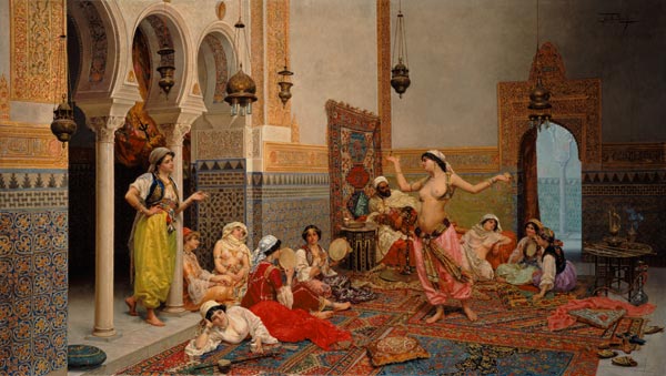 Tanz im Harem. von Giulio Rosati