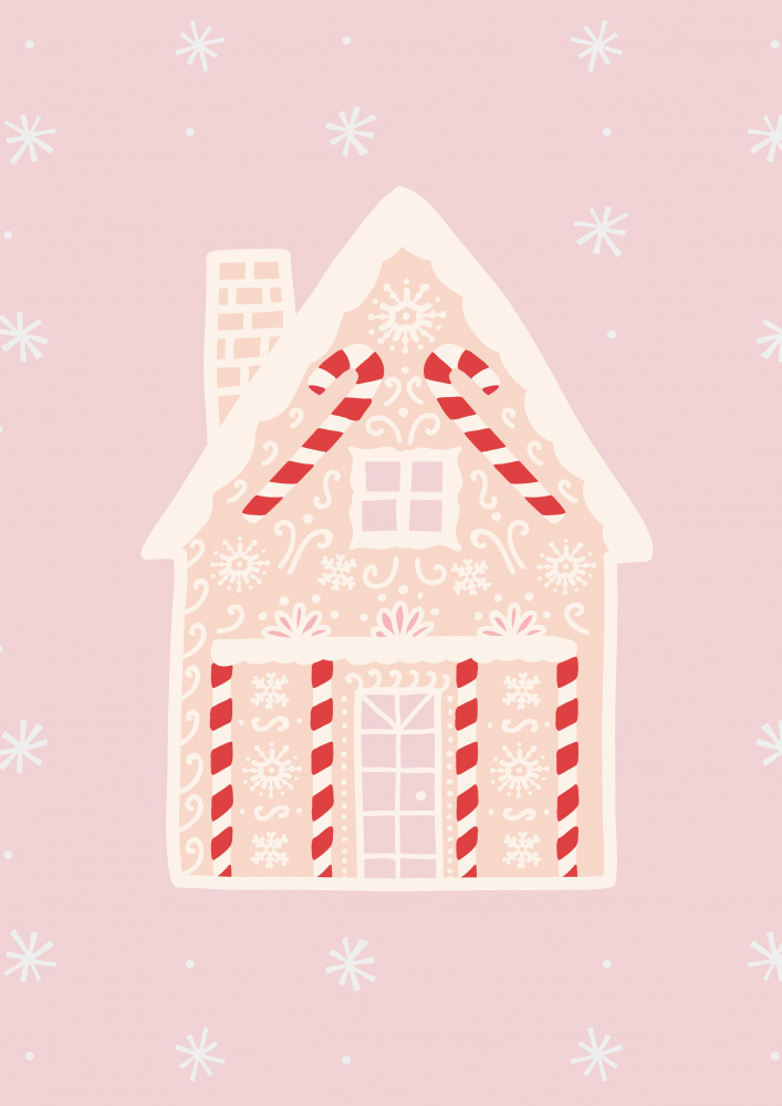 Pink Gingerbread House von Grace Digital Art Co