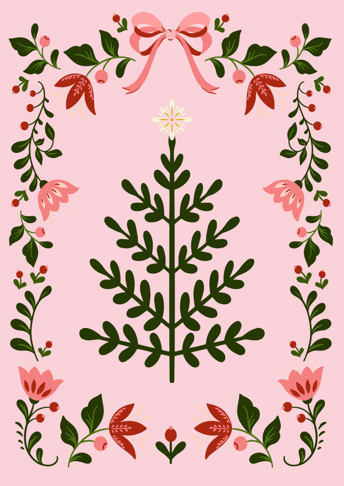 Pink Christmas Tree von Grace Digital Art Co