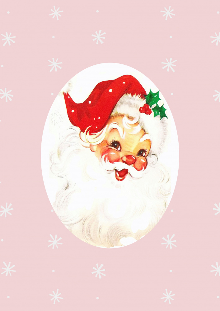 Pink Santa Claus Father Christmas von Grace Digital Art Co