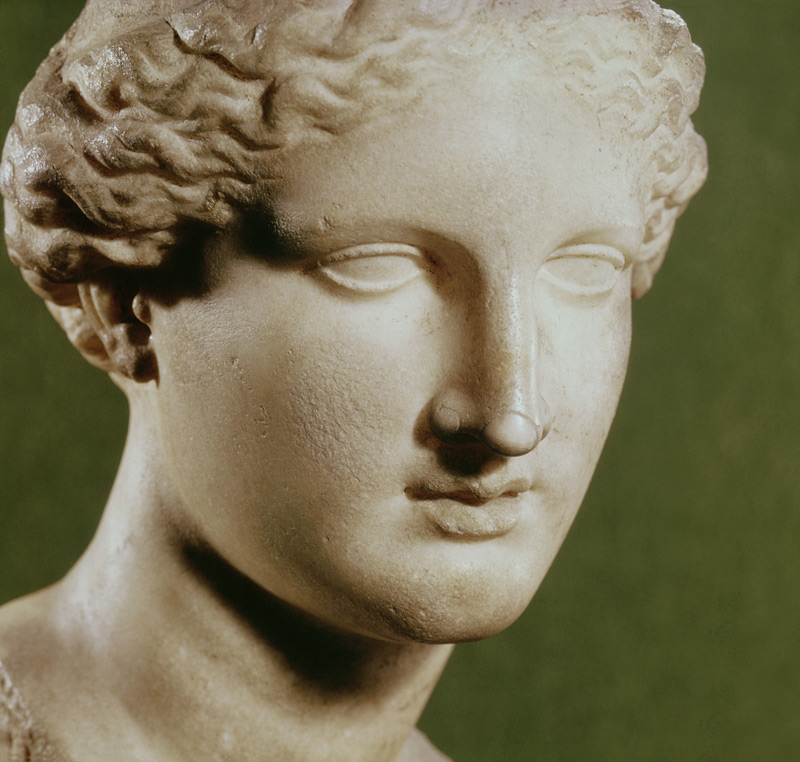 Head of Artemis (marble) von Greek 2nd century BC