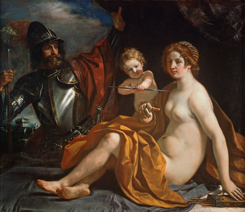 Venus, Mars and Cupid von Guercino (eigentl. Giovanni Francesco Barbieri)