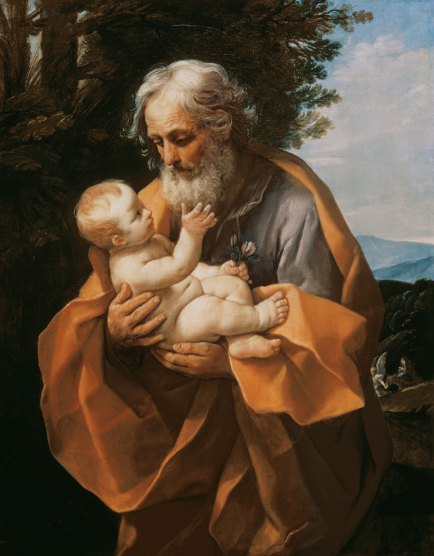 Heiliger Joseph mit Jesuskind von Guido Reni