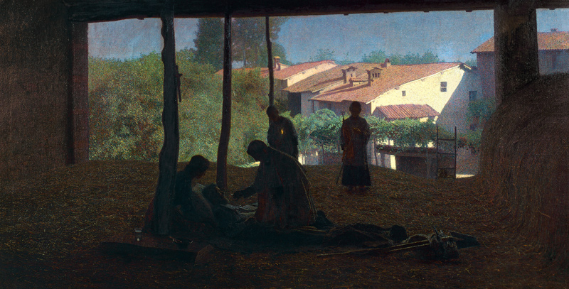 The barn  von Giuseppe Pellizza da Volpedo