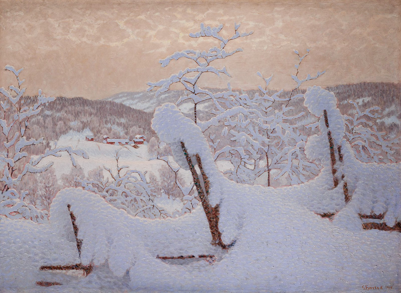 Winter von Gustaf Edolf Fjaestad