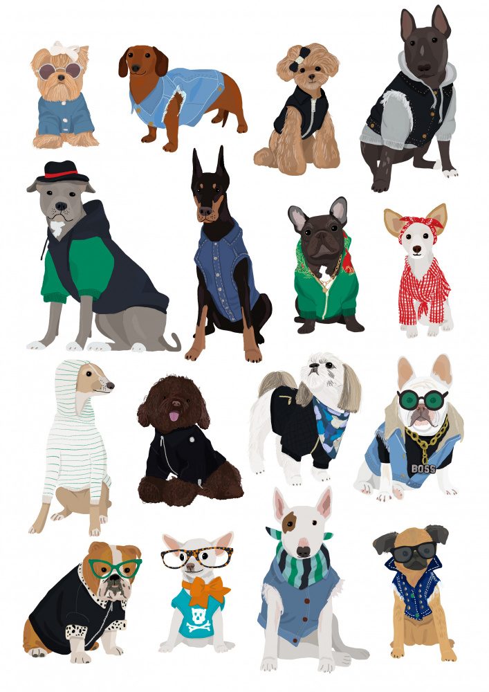 Cool Dog Print von Hanna Melin