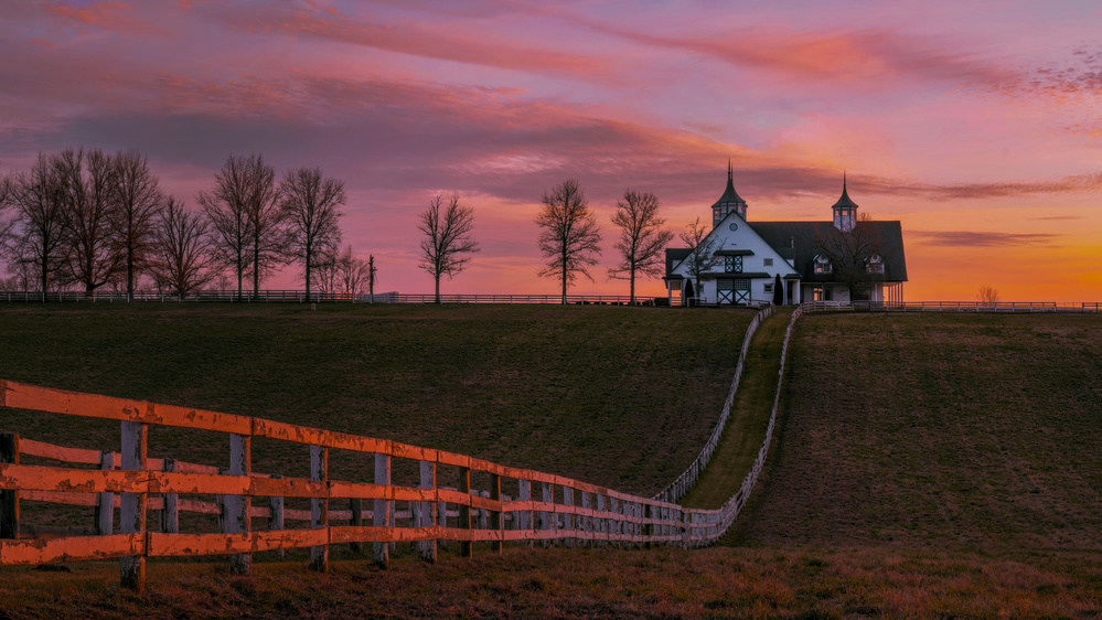 Sunset Over Manchester Farm von Hanping Xiao