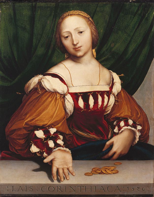 Lais von Korinth. von Hans Holbein der Jüngere