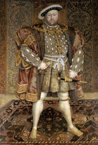 Portrait of Henry VIII (1491-1547) in a Jewelled Chain and Fur Robes von Hans Holbein der Jüngere