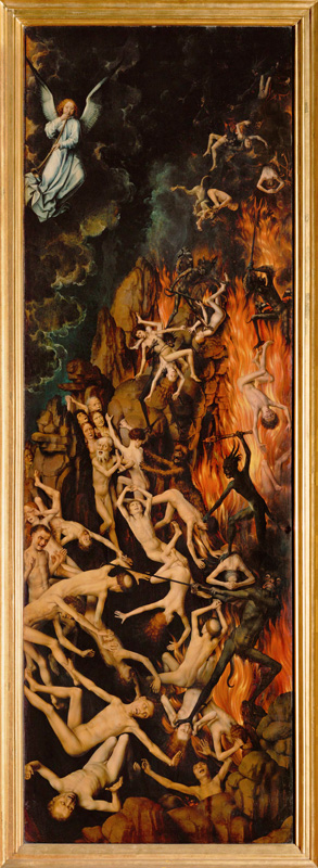 Rechter Seitenflügel des Altars des Jüngstens Gerichts, Der Höllensturz von Hans Memling