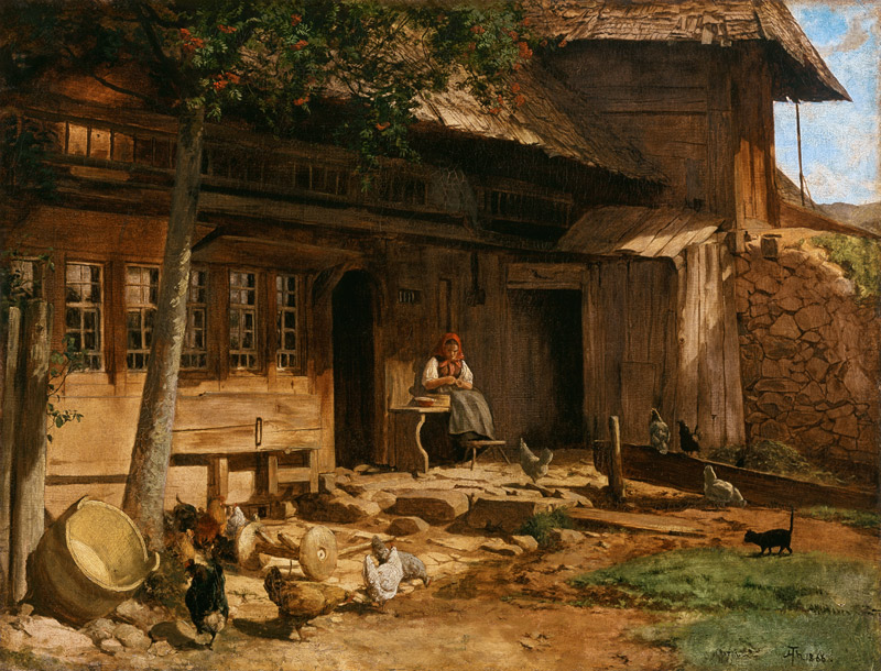 The Parental Home in Bernau von Hans Thoma