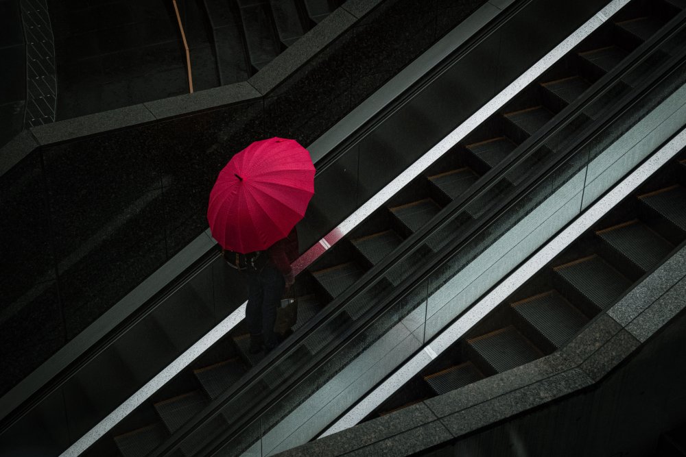 Red umbrella von Haruyo Sakamoto