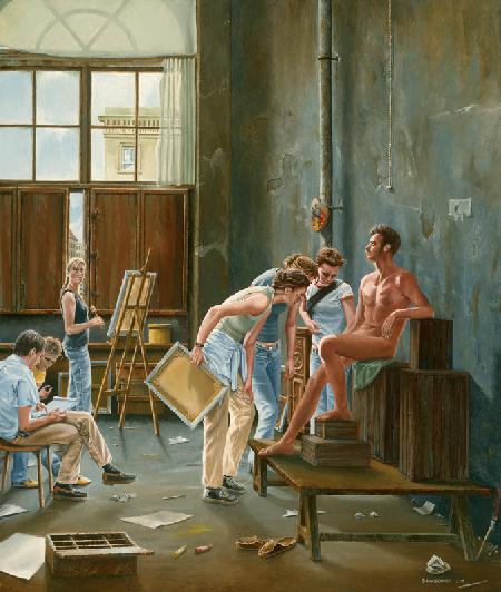 Malschüler im Atelier von David (nach Cocherau) 2006