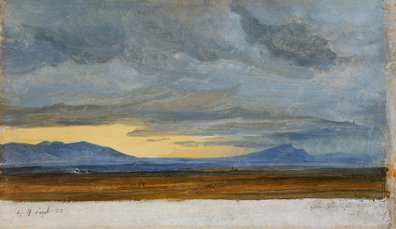 Südliche Landschaft (Wolkenstudie) von Heinrich Reinhold