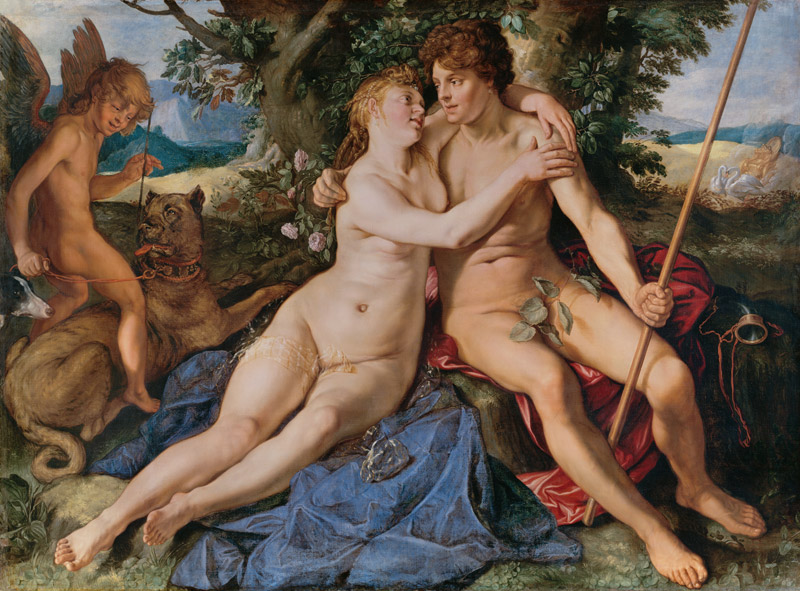 Venus und Adonis. von Hendrick Goltzius