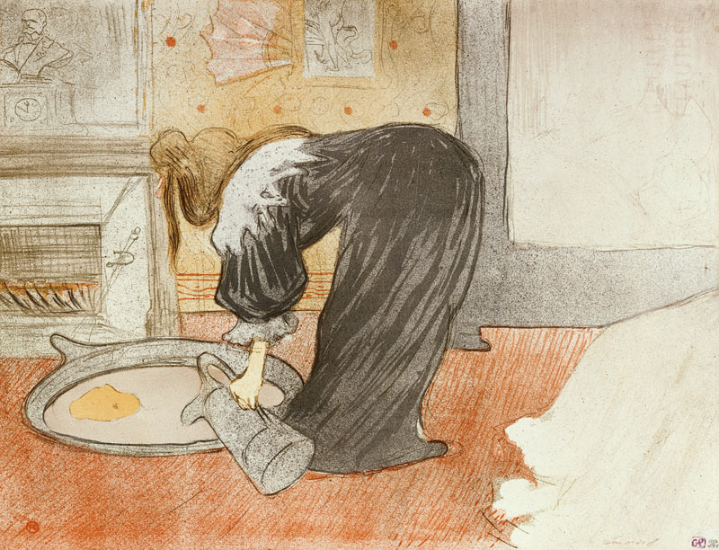 Frau an der Wasch-Schüssel von Henri de Toulouse-Lautrec