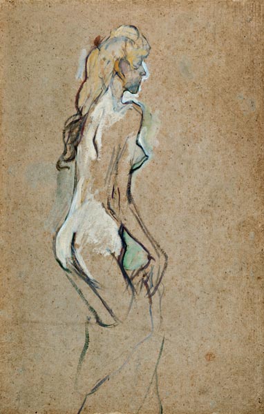 Nude Young Girl, 1893 (oil on card) von Henri de Toulouse-Lautrec