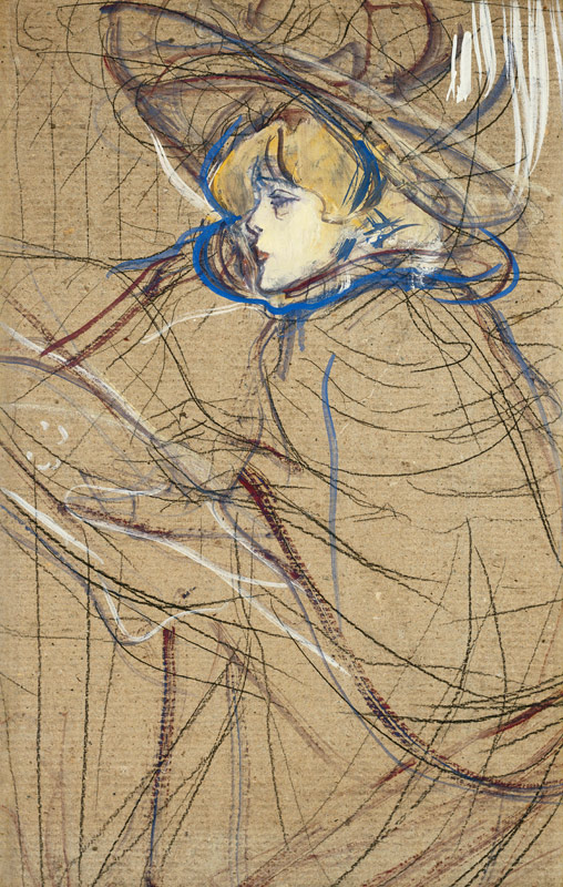 Profile of a Woman: Jane Avril von Henri de Toulouse-Lautrec