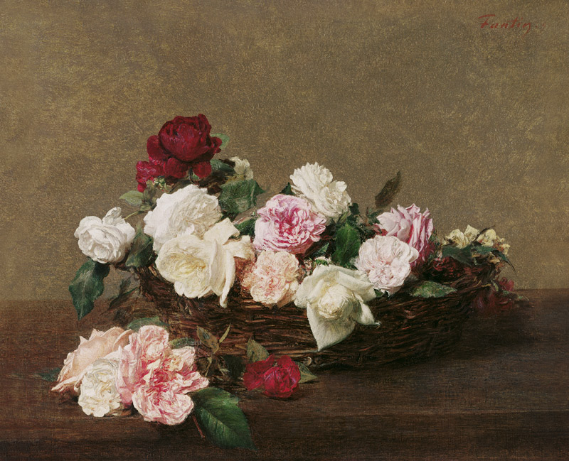 A Basket of Roses von Henri Fantin-Latour