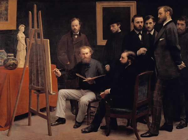 Un atelier aux Batignolles. von Henri Fantin-Latour