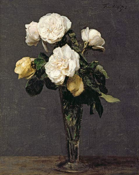 Roses in a Champagne Flute von Henri Fantin-Latour