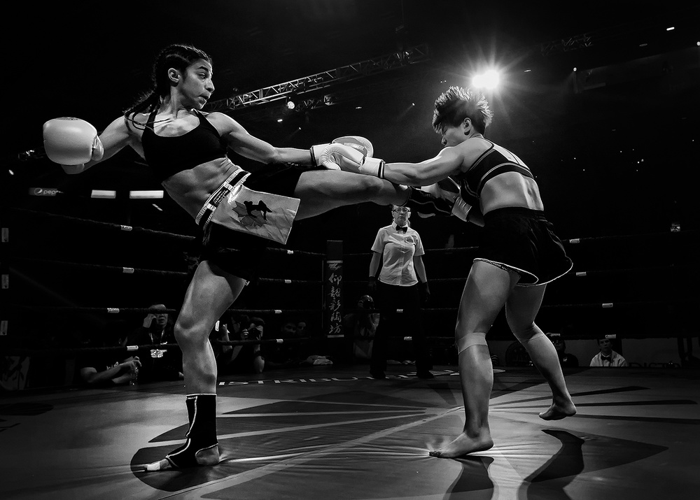 Kickboxing fighting von Henry Zhao