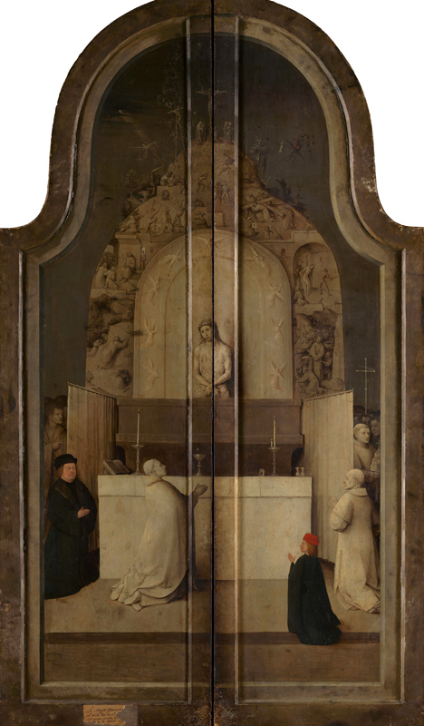 Die Anbetung der Könige. (Triptychon, Rückseite) von Hieronymus Bosch