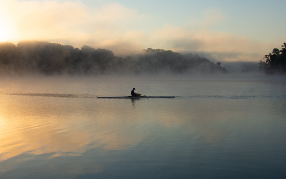 Rolling in foggy morning von Hua Tang