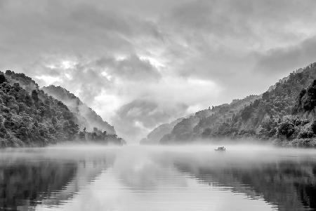 Fisherman in the fog