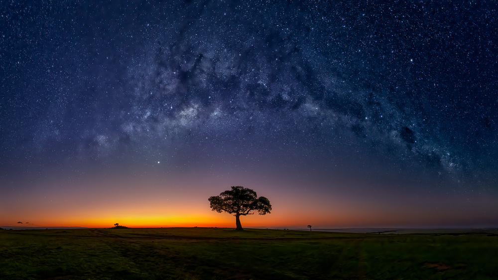 Milky Way in Masamara at dawn von Hua Zhu