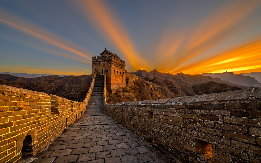 Great Wall sunrise von Hua Zhu