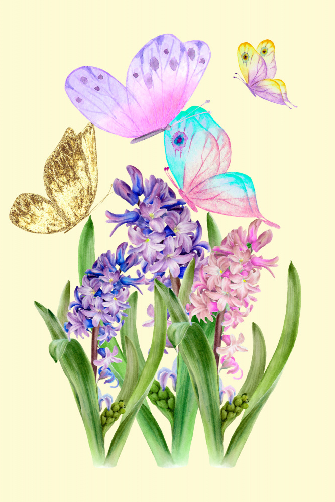 Flowers and butterflies von Hussein Abdel Aal