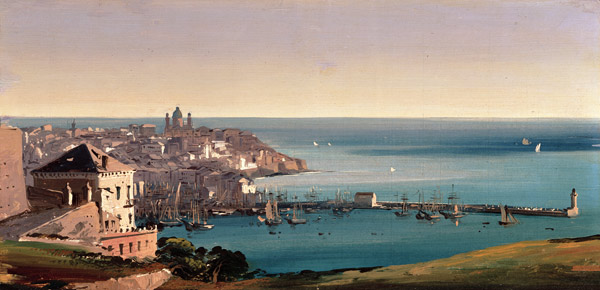 View of the Port of Genoa von Ippolito Caffi