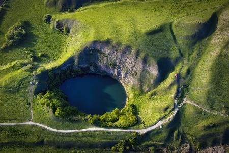 Blue puddle