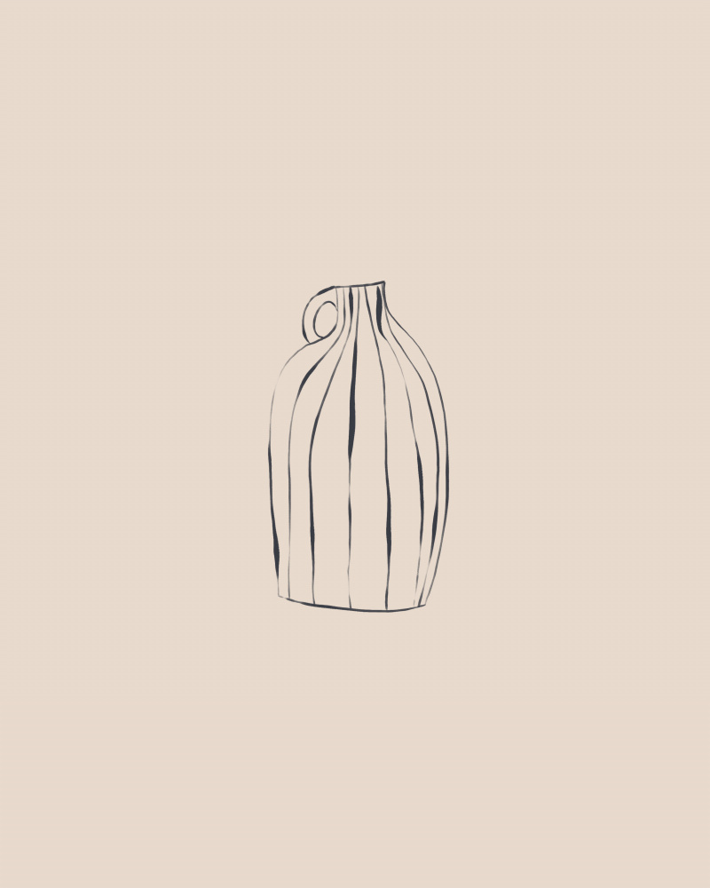 Striped Vase von Ivy Green Illustrations