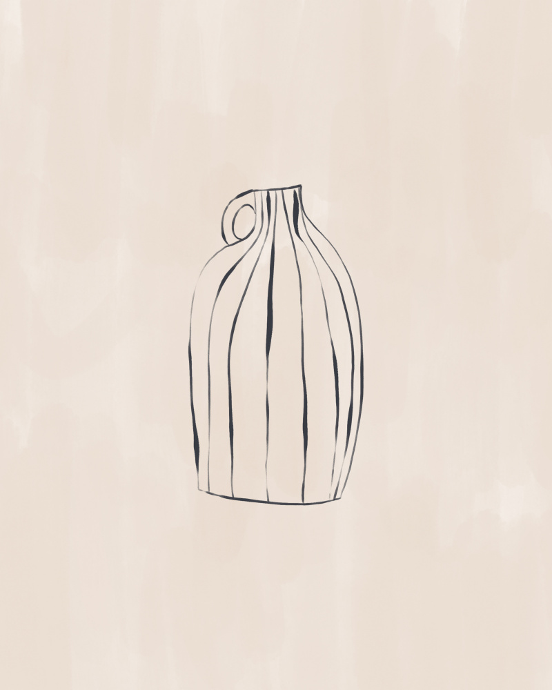 Striped Vase von Ivy Green Illustrations