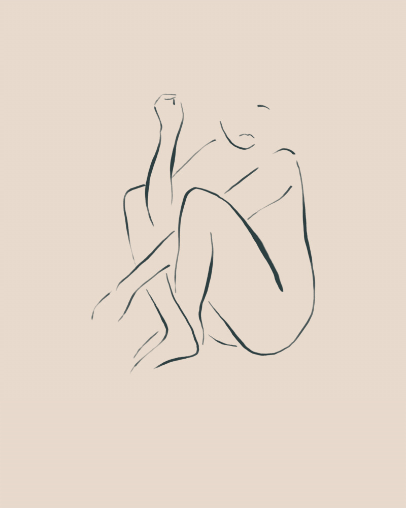 Sitting and Thinking von Ivy Green Illustrations