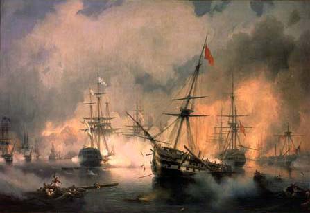 The Battle of Navarino, 20th October 1827 von Iwan Konstantinowitsch Aiwasowski