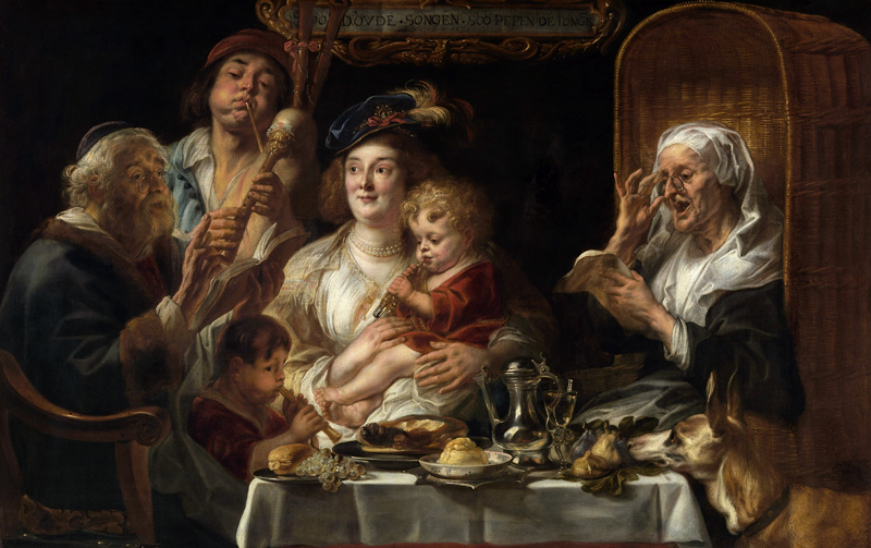 J.Jordaens / Family Concert / Ptg./ 1638 von Jacob Jordaens