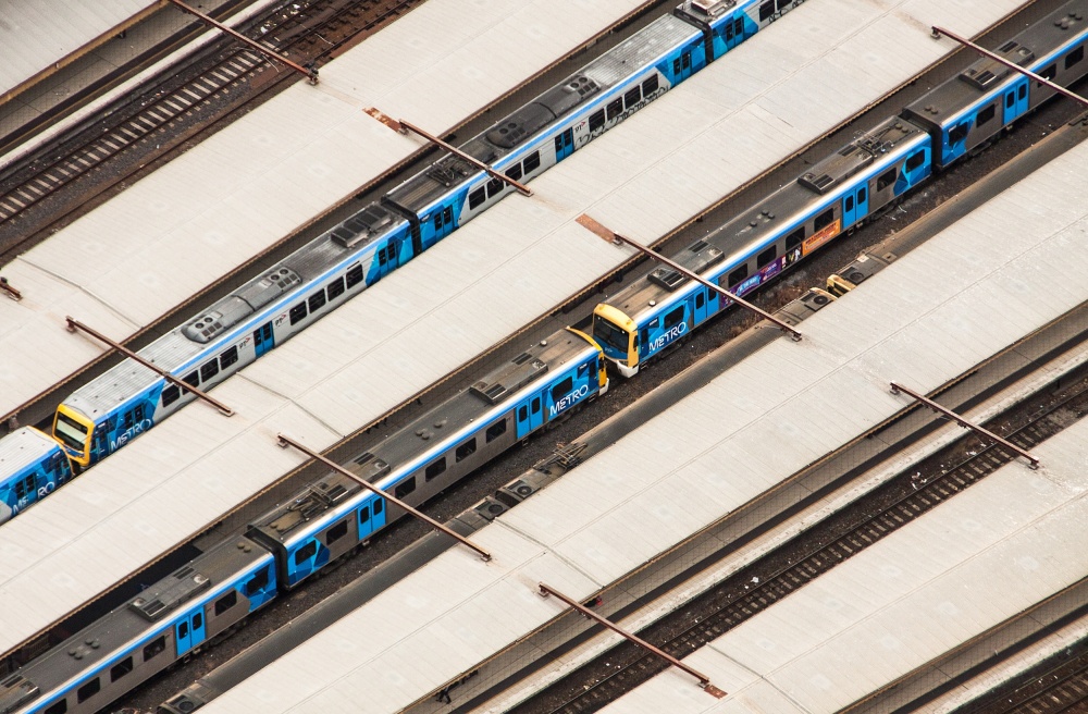 Railway Abstract von Jacqueline Hammer