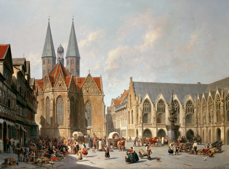 Altstadtmarkt in Braunschweig von Jacques François Carabain