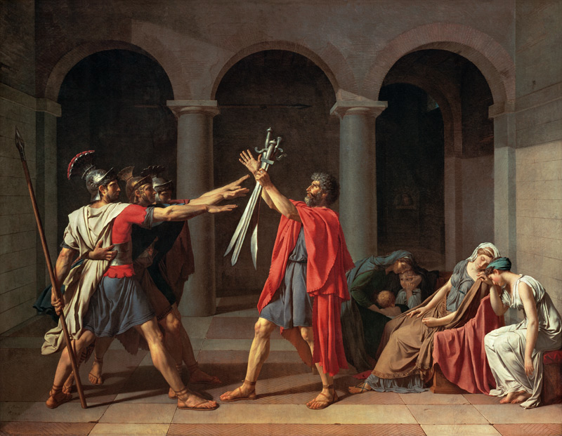 Schwur der Horatier von Jacques Louis David