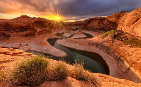 Sunrise at Reflection Canyon