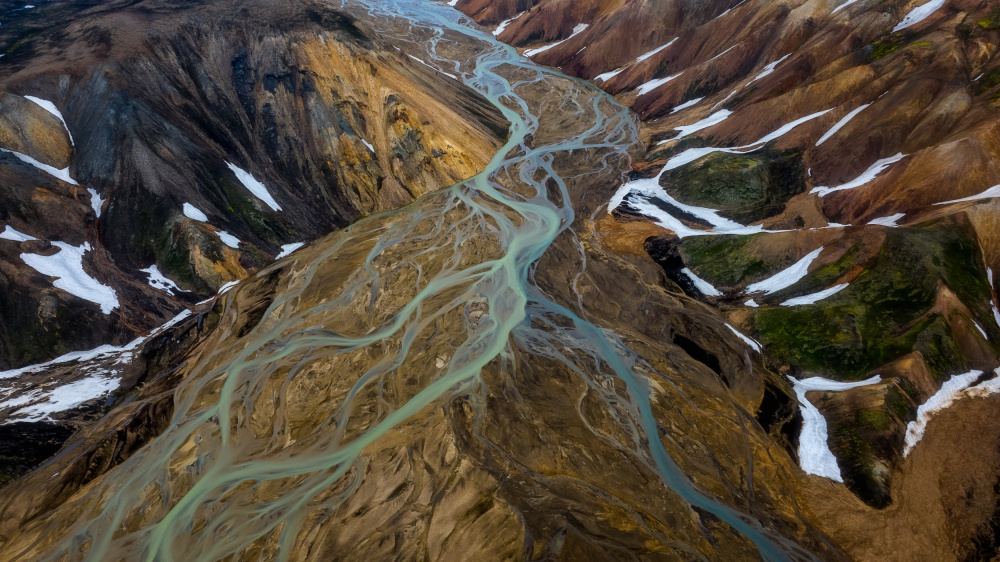 Iceland River Confluence von James Bian