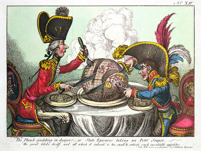 The Plum Pudding in Danger, 1805 (see also 152999) von James Gillray