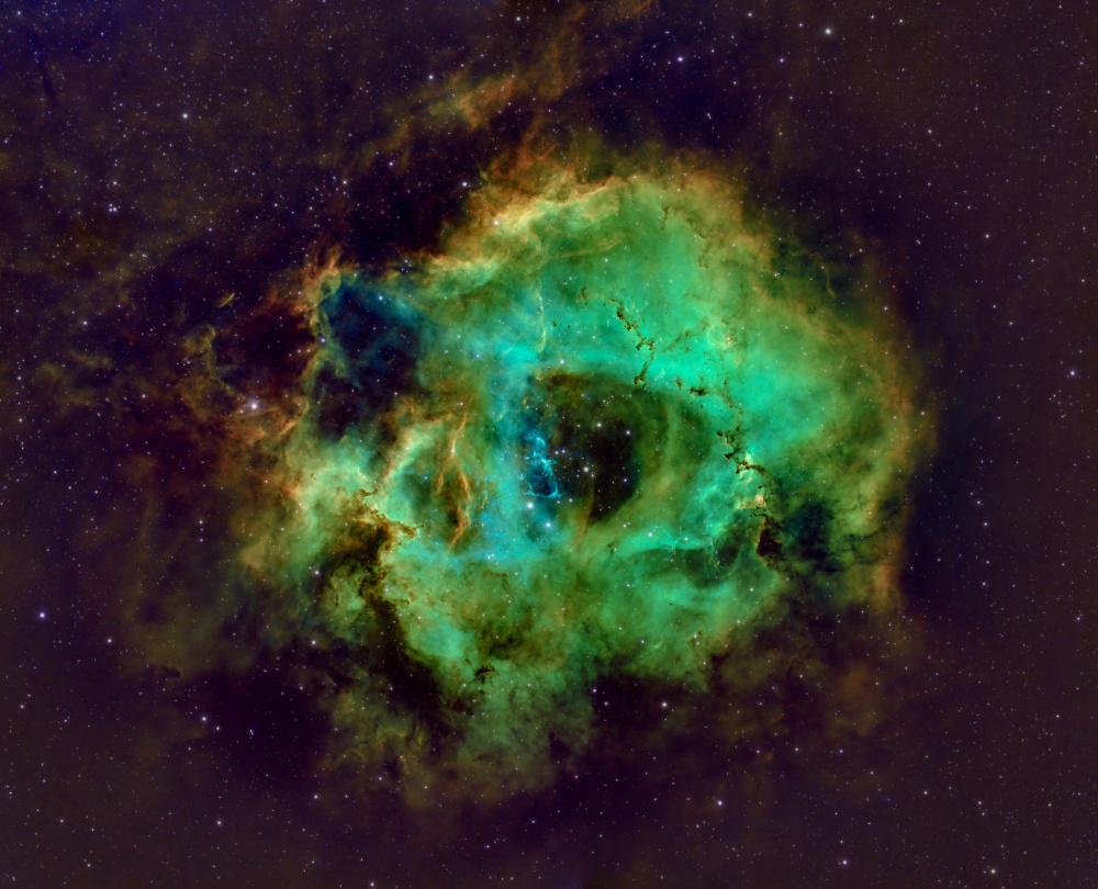 Rosette Nebula Hubble Plate von James Zhen Yu